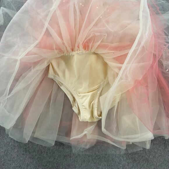 Revolution Dance Costume Tutu Size MC Style # RC25796 Beige Pink Embroidered - Picture 4 of 10